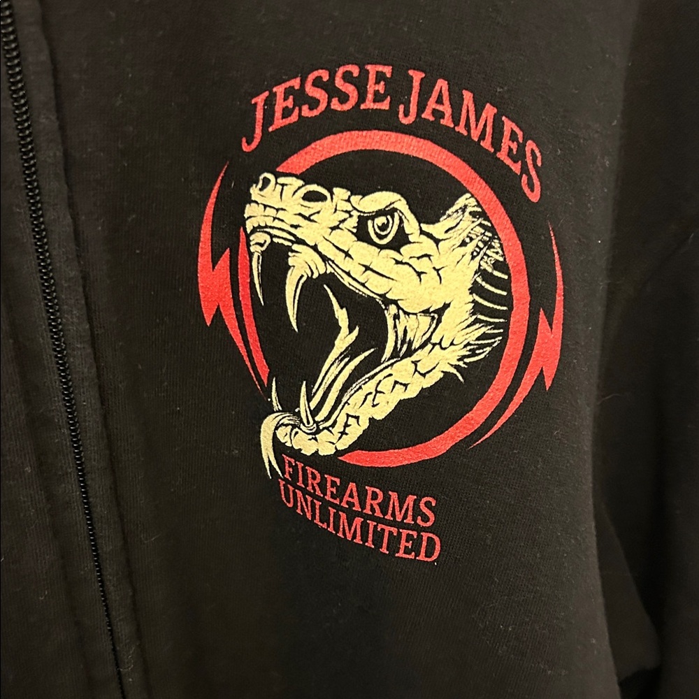Black Jesse James Firearms Unlimited Hoodie 2XL - Picture 3 of 4